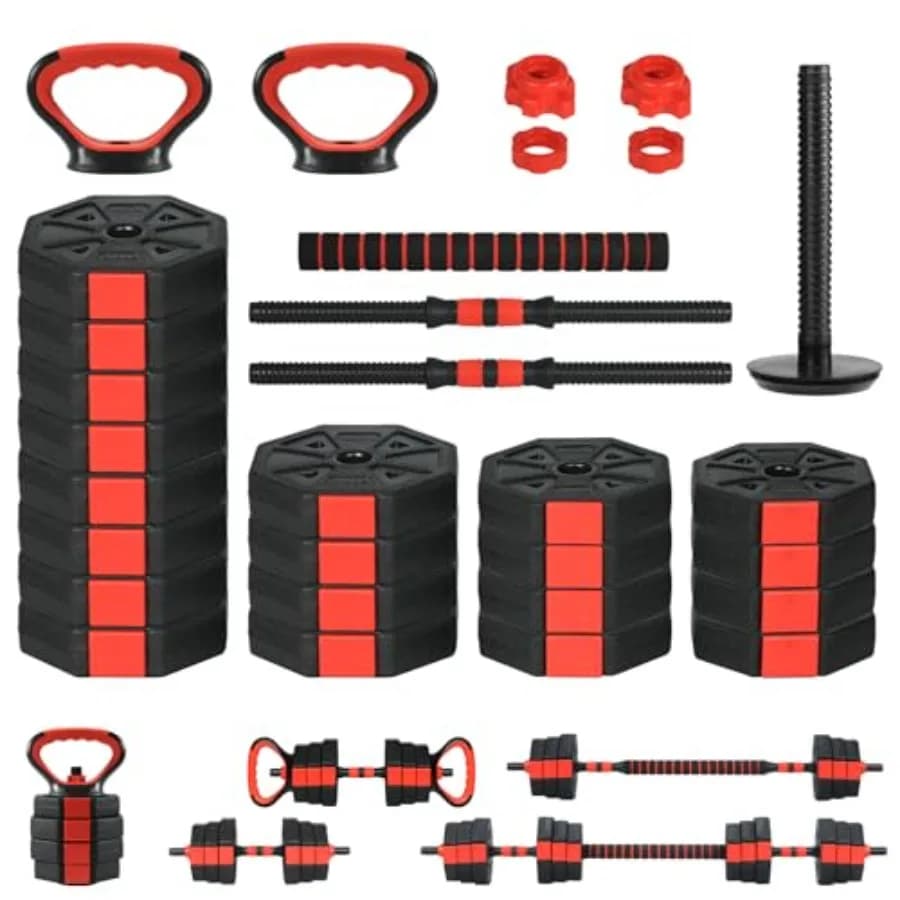 Set of handlebars adjustable from 88 pounds 4 in 1, set of 2 handlebars with free weight that can be used as balancer, kettlebell, for fitness exercises at home or in the gym.