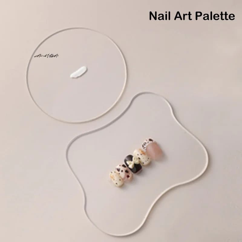 Unghie artistiche Acrilico Trasparente Mostrando Scaffale Impostazione Tavolozze di colori acrilici circolari irregolari Strumenti per tabelloni multifunzione