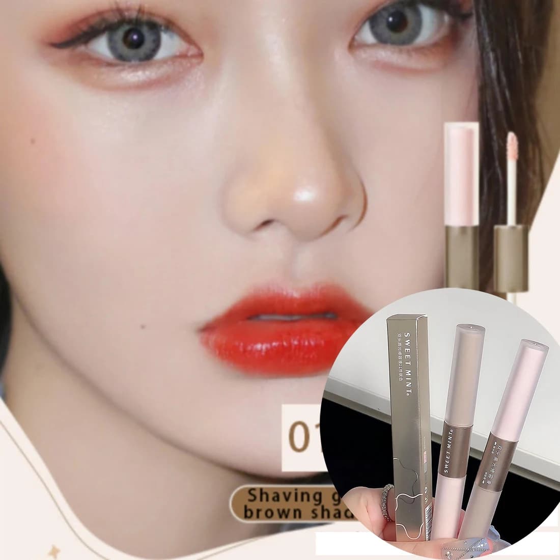 Evidenziatore liquido a doppia estremità Contouring Stick Naso Lato Ombra Correttore Correttore Illuminante Contouring Pen Foundation
