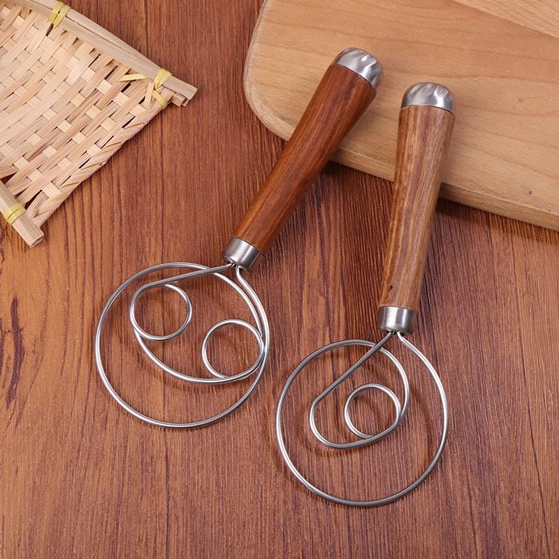 Danish pasta blend wooden handle eggs wands to mix double cream shaker holes for flour cake whip kitchen utensils
