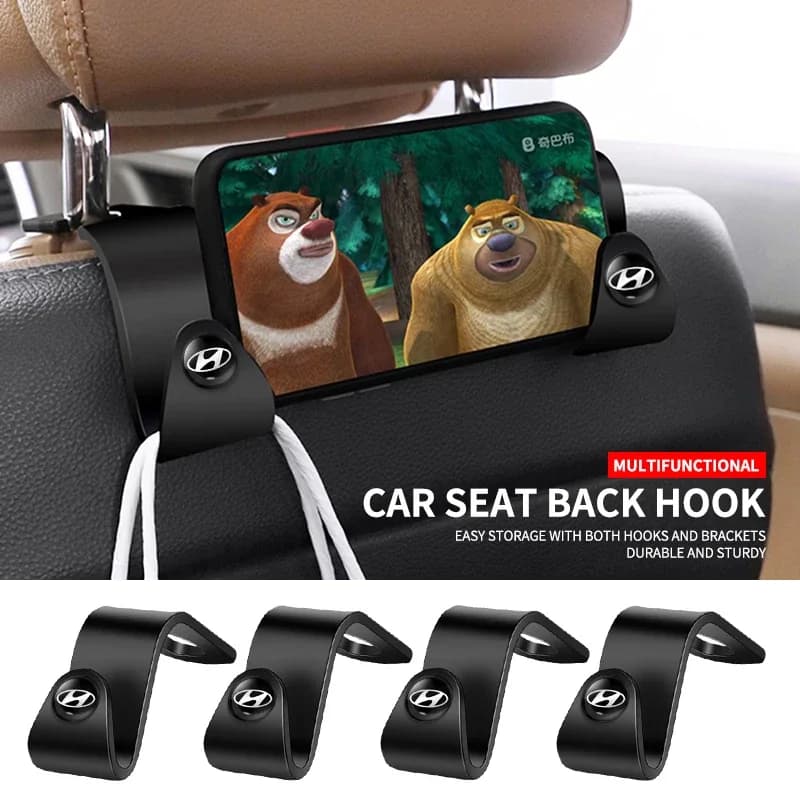 Car Seat Headrest Hook Car Interior Back Seat Organizer Hanger For Hyundai Santa Fe Sonata Solaris Azera Creta I30 Ix25 Tucson