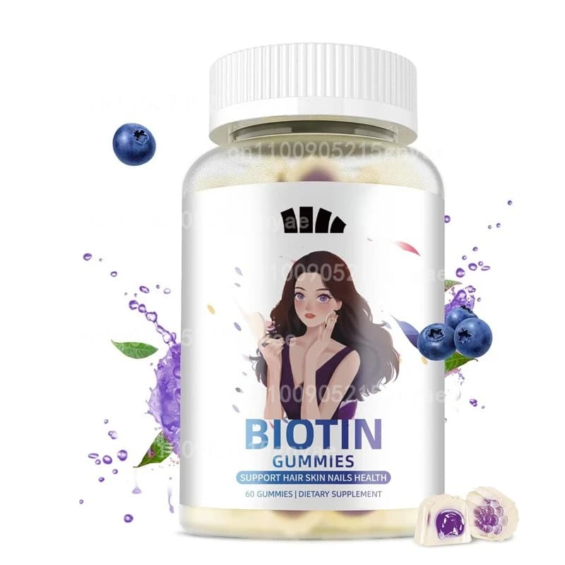 Le caramelle gommose alla biotina sono adatte per capelli sani, pelle e unghie. Caramelle gommose alla vitamina per capelli - Integratori vegetariani per la salute dei capelli