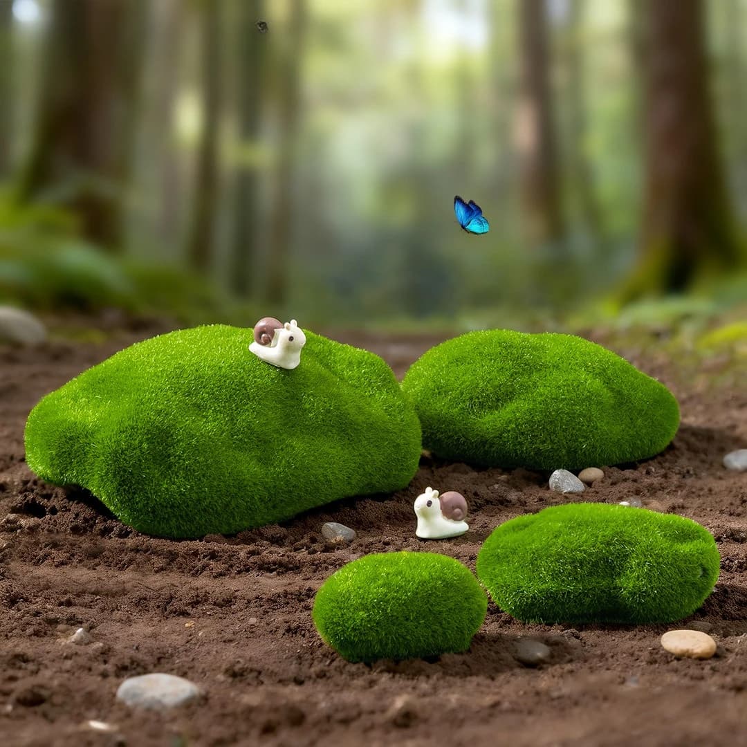Erba Artificiale Verde, Piante di Muschio in Schiuma, Figurine per Micro Paesaggi, Decorazioni Fai-da-Te per Casa, Accessori per Giardini in Miniatura e Decorazioni per Giardini delle Fate