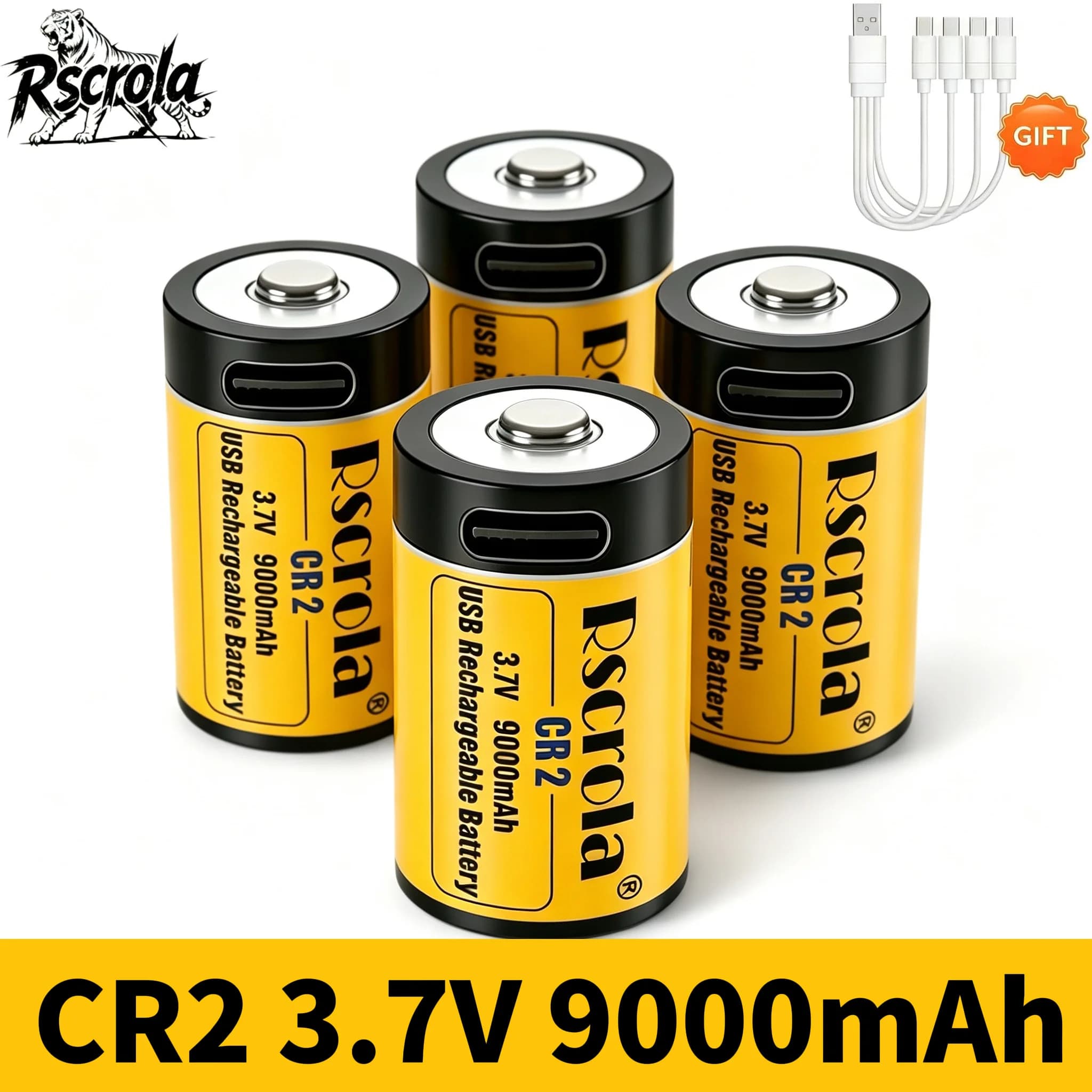 Rscrola 12 Batterie CR2 da 3.7V, Batterie al Litio Primarie (LiMNO2) da 3V a Bottone per Baby Monitor, Funifilm, Instax, Sistemi di Allarme