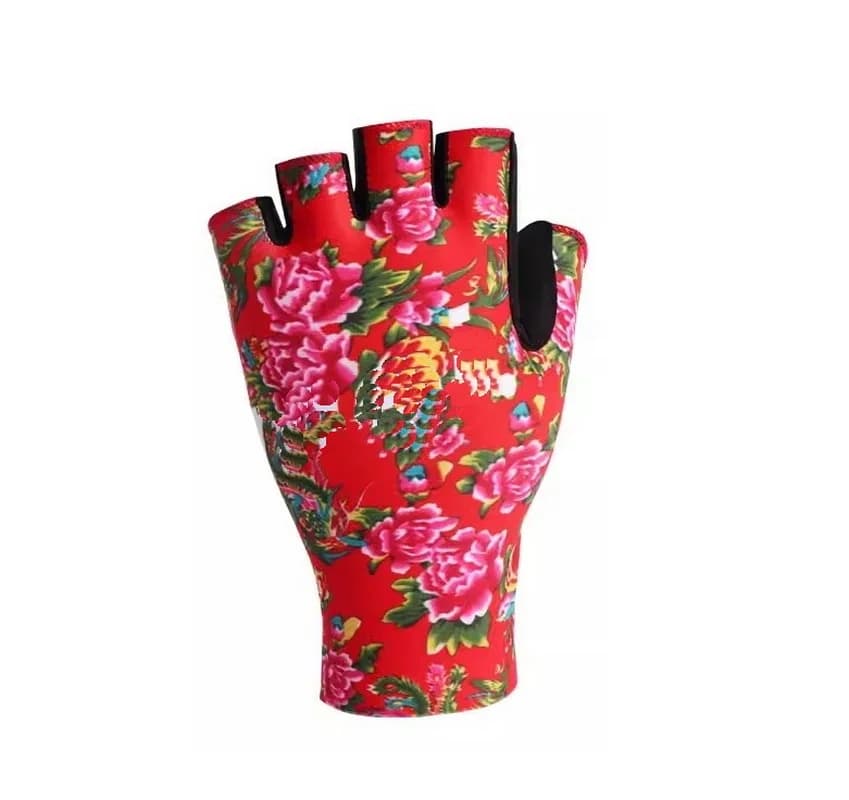 Northeast Big Flower One Pair Sports Half Finger Cycling Gloves