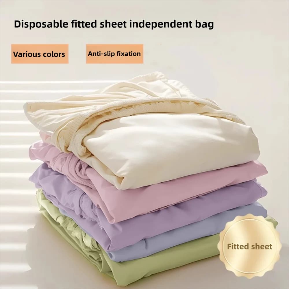Non-woven Disposable Fitted Sheet Non Slip with Elastic Bands Mattress Covers Single Bed Disposable Sheet Bed Cover Hotel