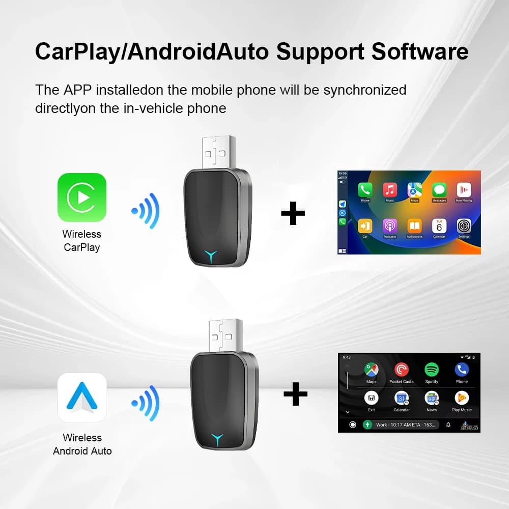 CarPlay Android Auto Smart Mini Box Plug and Play Connect Universal Wireless Adapter for Nissan Wireless Adapter