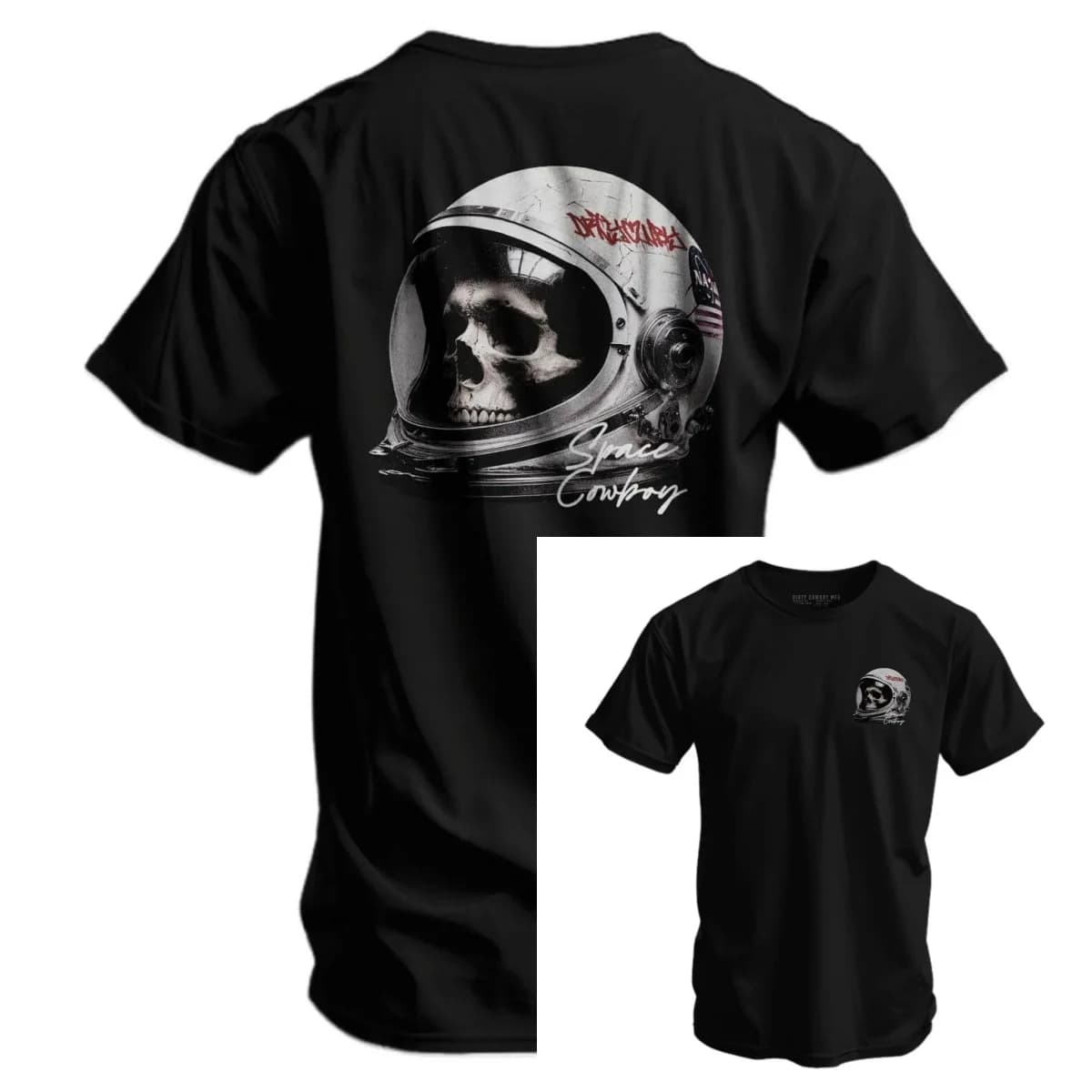 T-shirt da uomo Space Cowboy 2026 - T-shirt militare Combat Iron - Adatta per abbigliamento sportivo in puro cotone