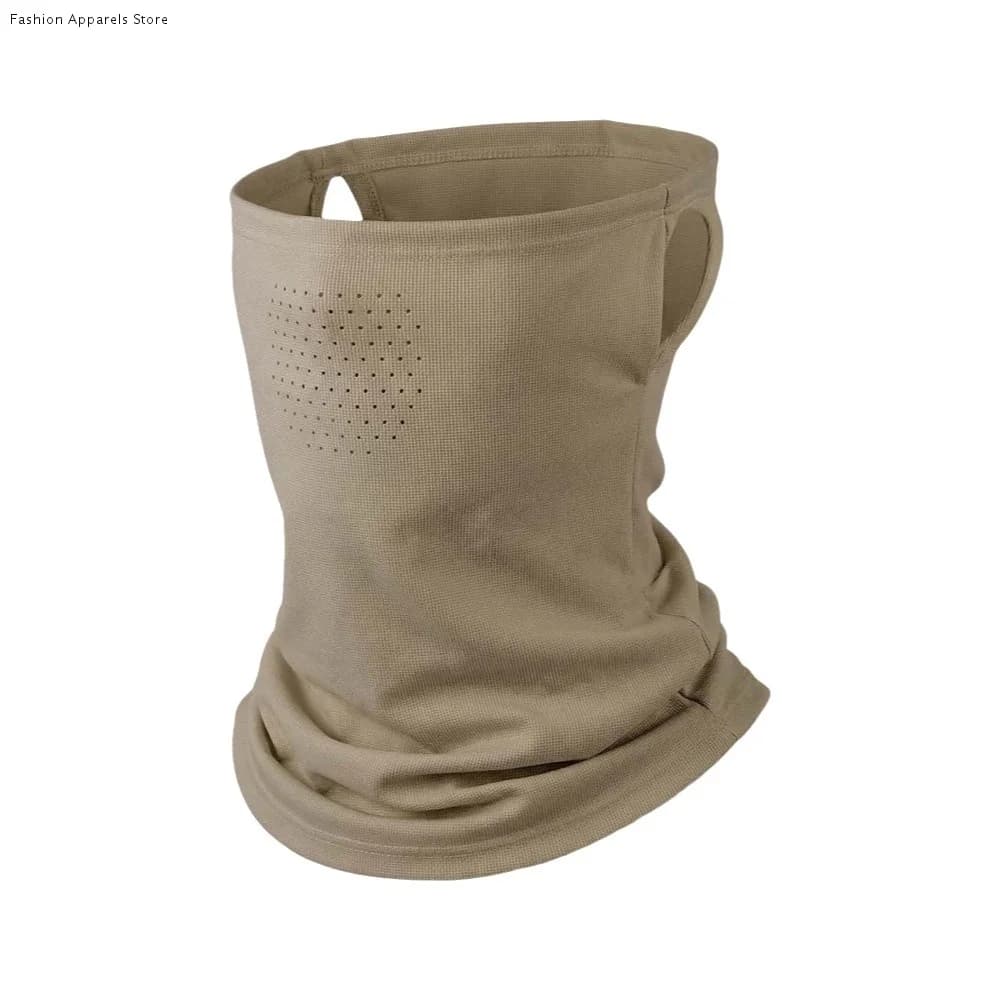 Breathable Elastic Mask with Solar Protection for the Collo, Single Color Parasol Scarf, Lightweight and with Hook, Solar Protection for the Face, Ideal for the School