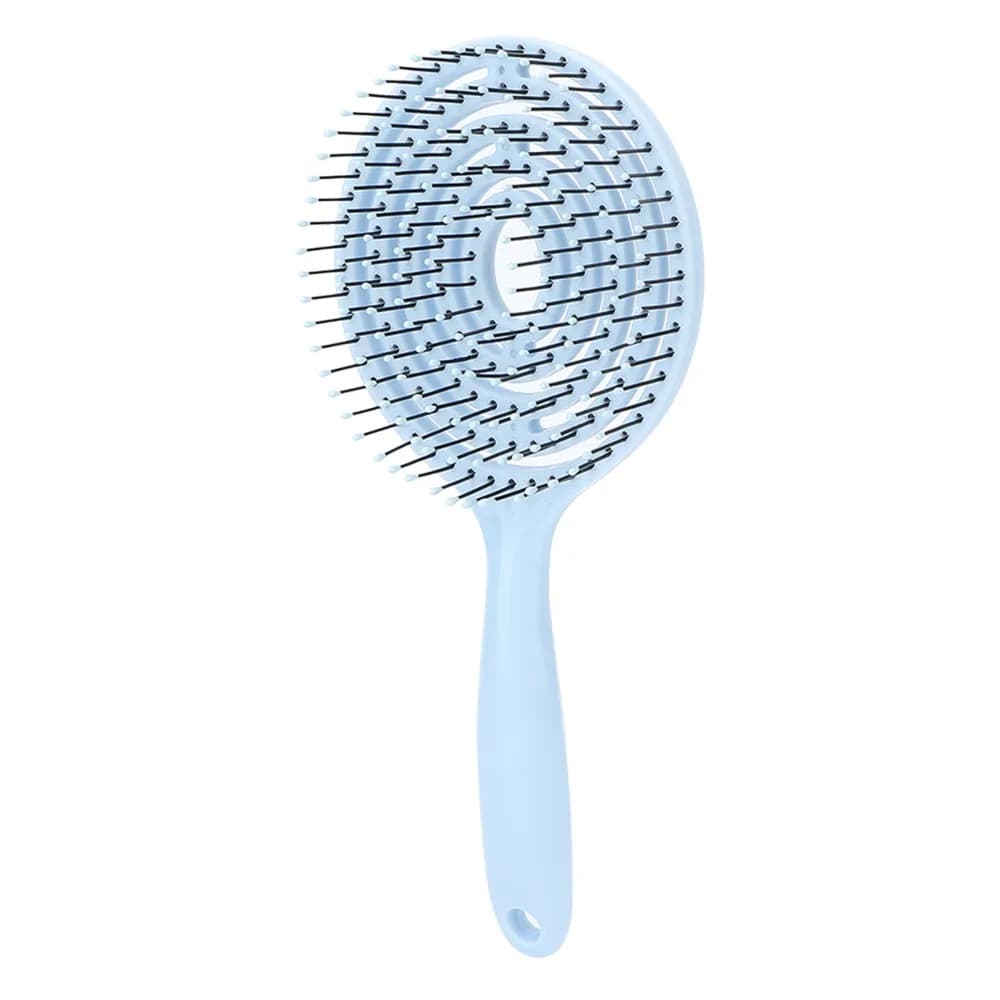 Round Shape Hair Detangling Brush Soft Vented Design Hair Detangler Brush Versatile Straightening Round Hair Brush For Women
