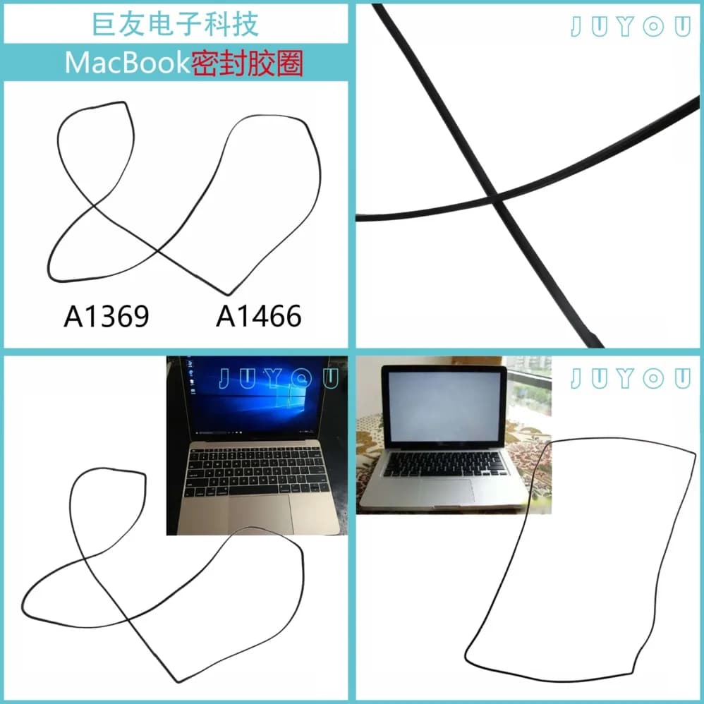 Guarnizione in Gomma per MacBook Air A1369 A1466 13 Pollici, Ricambio Compatibile con Apple MacBook Air 2010