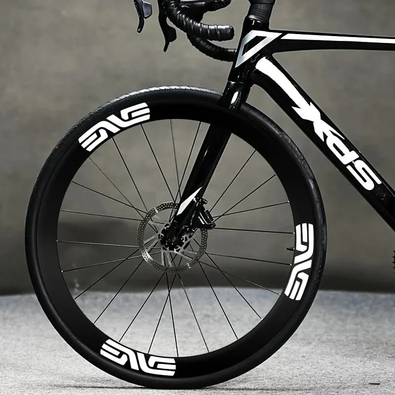 14-piece set: 12 hub stickers + 2 frame stickers, rim stickers and handlebars, new white Hub Cover