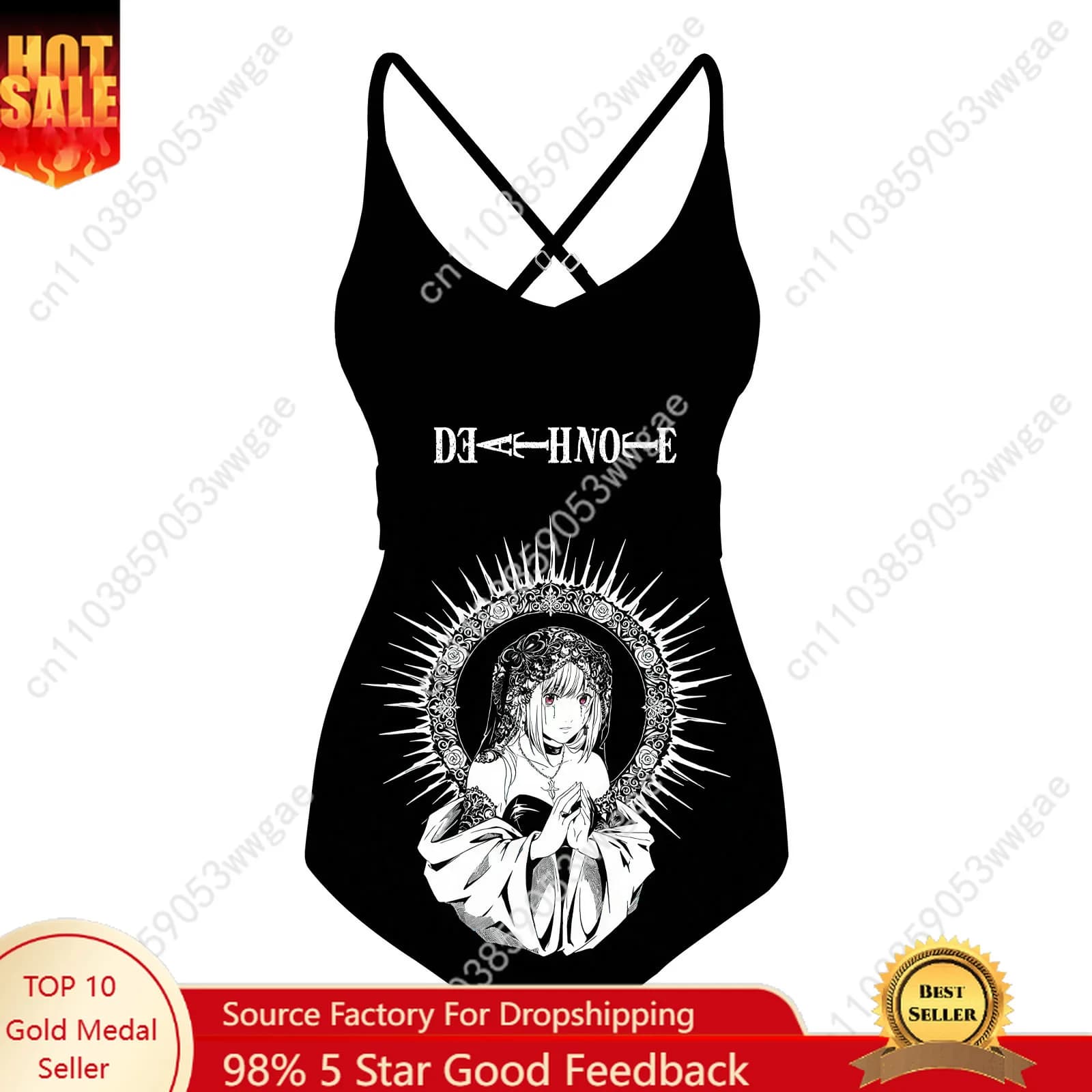 Costume da bagno Death Note Costume da bagno da donna con fionda Costume da bagno sexy personalizzato Bikini da spiaggia Costume da bagno personalizzato per cartoni animati per le vacanze estive