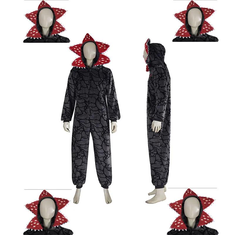Cosplay costume Demogorgone Cannibal Flower for Adults, Autumn Winter, Flannel Fabric pyjamas Thick and Comfortable, Halloween suit