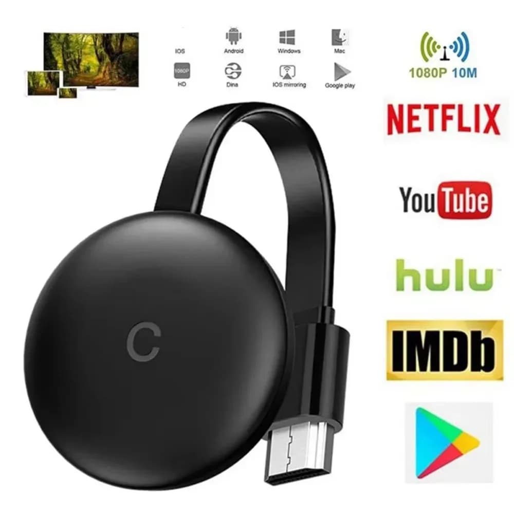 NEW 5G/2.4G Wireless WiFi Display Dongle Screen Mirroring 1080P HD TV Stick For Chromecast 4K HD compatible media player HDMI