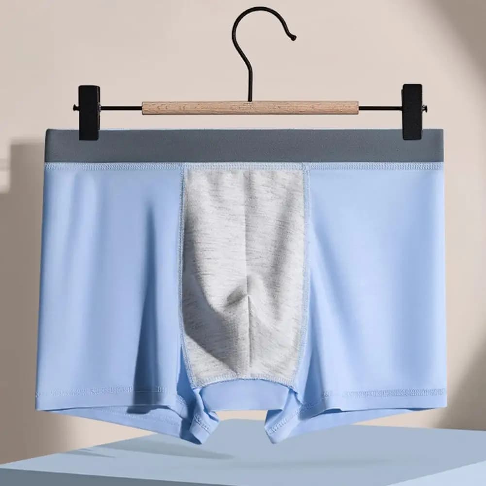 Slip corti sottili senza cuciture slip Boxer senza cuciture in seta di ghiaccio a vita alta da uomo con tecnologia ad asciugatura rapida traspirante per Ultimate