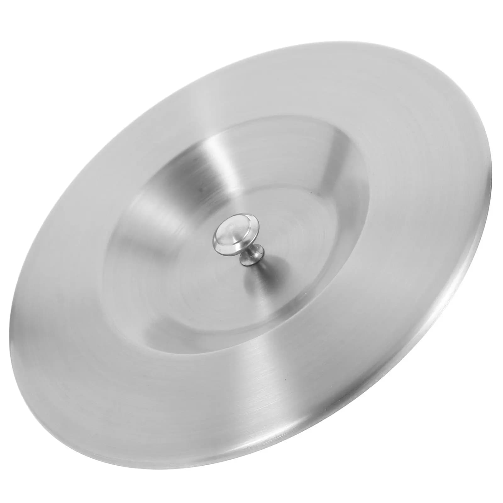 Coperchio per cestino da incasso in acciaio inossidabile 304, rotondo, da piano di lavoro, per cucina, bagno, ufficio, colore argento