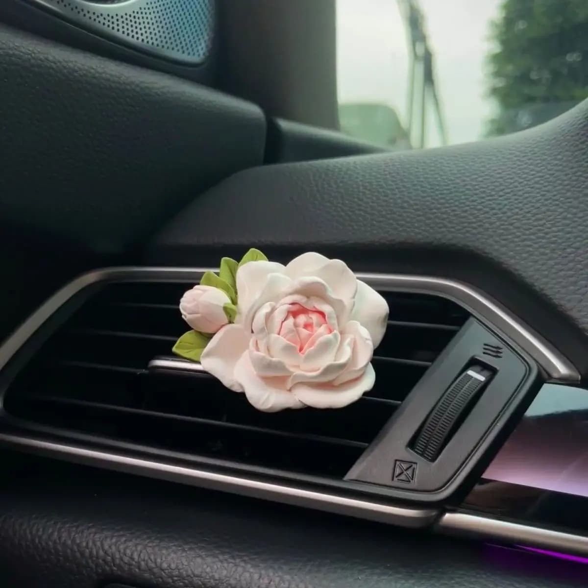Jasmine Deodorant Car Vent Clip Decor Gift Aroma Stone Flower Fragrance