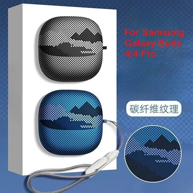Custodia per auricolari in fibra di carbonio opaca di lusso per Samsung Galaxy Buds 4/4 Pro/Buds3 Pro, cover antigraffio per auricolari Bluetooth wireless