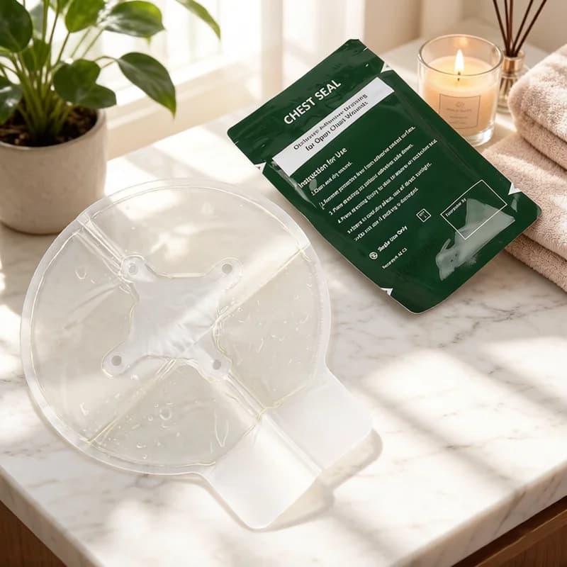 2026 NUOVO Cerotto Toracico Ventilato per Traumi di Emergenza, Adesivo di Primo Soccorso, Patch di Sopravvivenza, Accessorio per Kit di Sicurezza per Soccorso Esterno