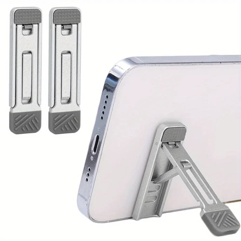 2/1 pezzi mini supporto invisibile per telefono cellulare staffa metallica autoadesiva per iPad iPhone 15 cavalletto pieghevole regolabile Samsung