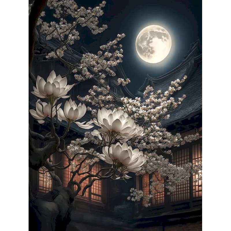 GATYZTORY Diy Oil Painting By Numbers Beautiful Courtyard Acrylic Paint Drawing By Numbers Canvas Landscape Picture For Home Dec