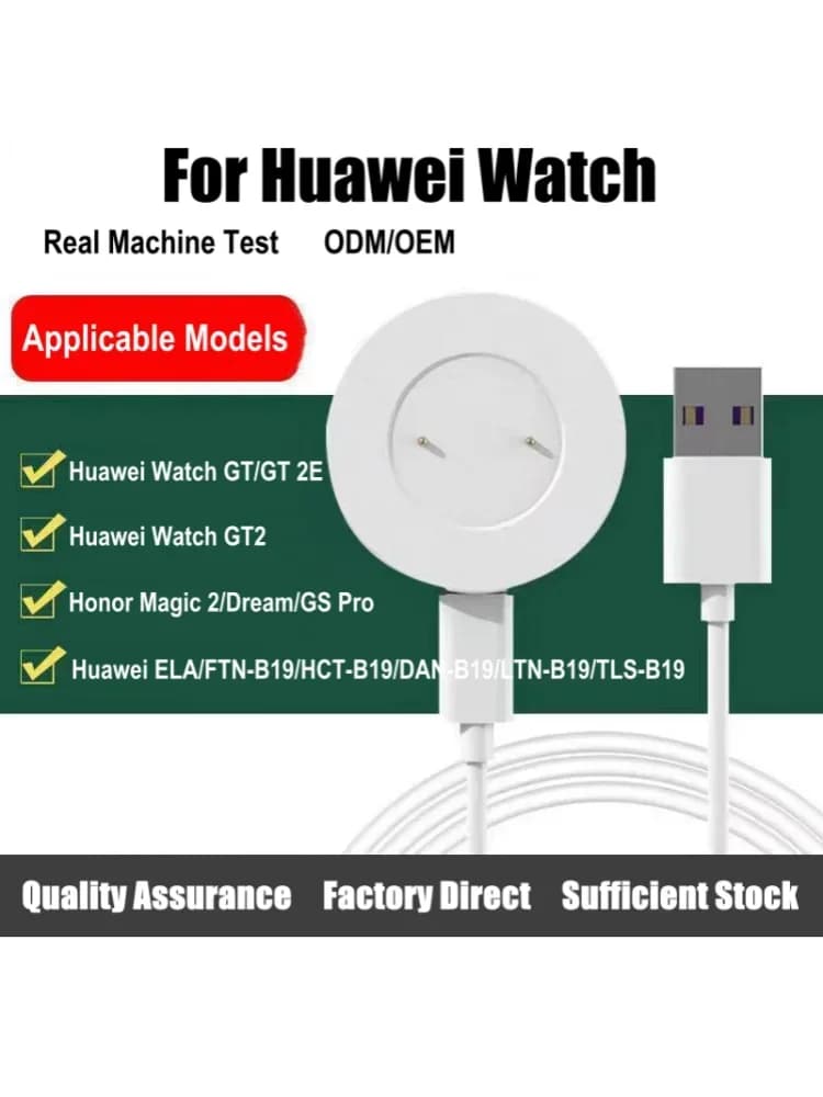 Caricabatterie Magnetico Tipo-C a USB per Huawei Watch GT1, GT 2e, GT2, Honor Watch Magic 2, Dream, GS Pro Base di Ricarica Intelligente