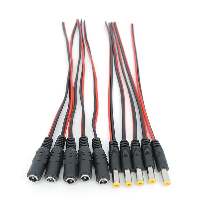 5.5x2.1mm DC Maschio Femmina Spina 12V Alimentazione Treccia estendere Cavo Jack per CCTV Camera Connettore Estensione Coda 12v 24V DC Filo