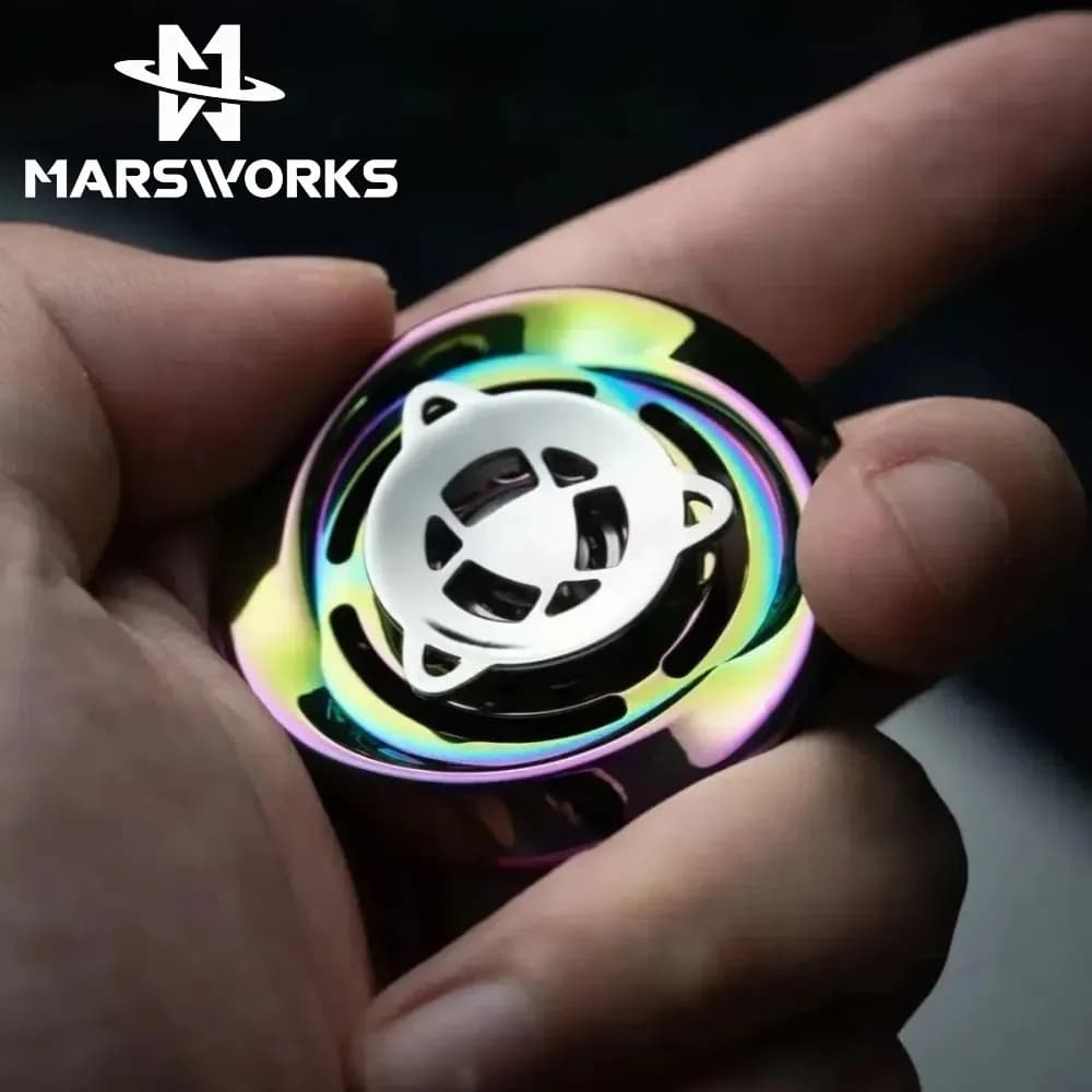 MarsWorks EDC Fidget Slider Giocattolo antistress Giroscopio in acciaio inossidabile 316 Scrivania da ufficio Fidgeting Spinner Design originale