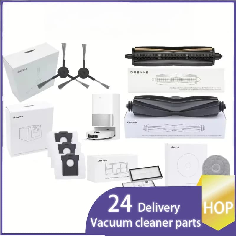 Top For Dreame L10s Ultra Gen 2 Robot Vacuum Cleaner Spare Parts Kit Rubber Main/ Hair Cut / Side Brush, Filter, Mop Rag