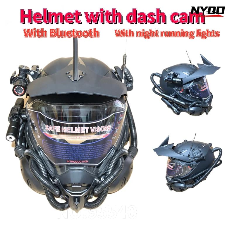 Casco da rally casco da moto casco integrale fuoristrada auricolari Bluetooth dash cam certificazione DOT motocross casco moto