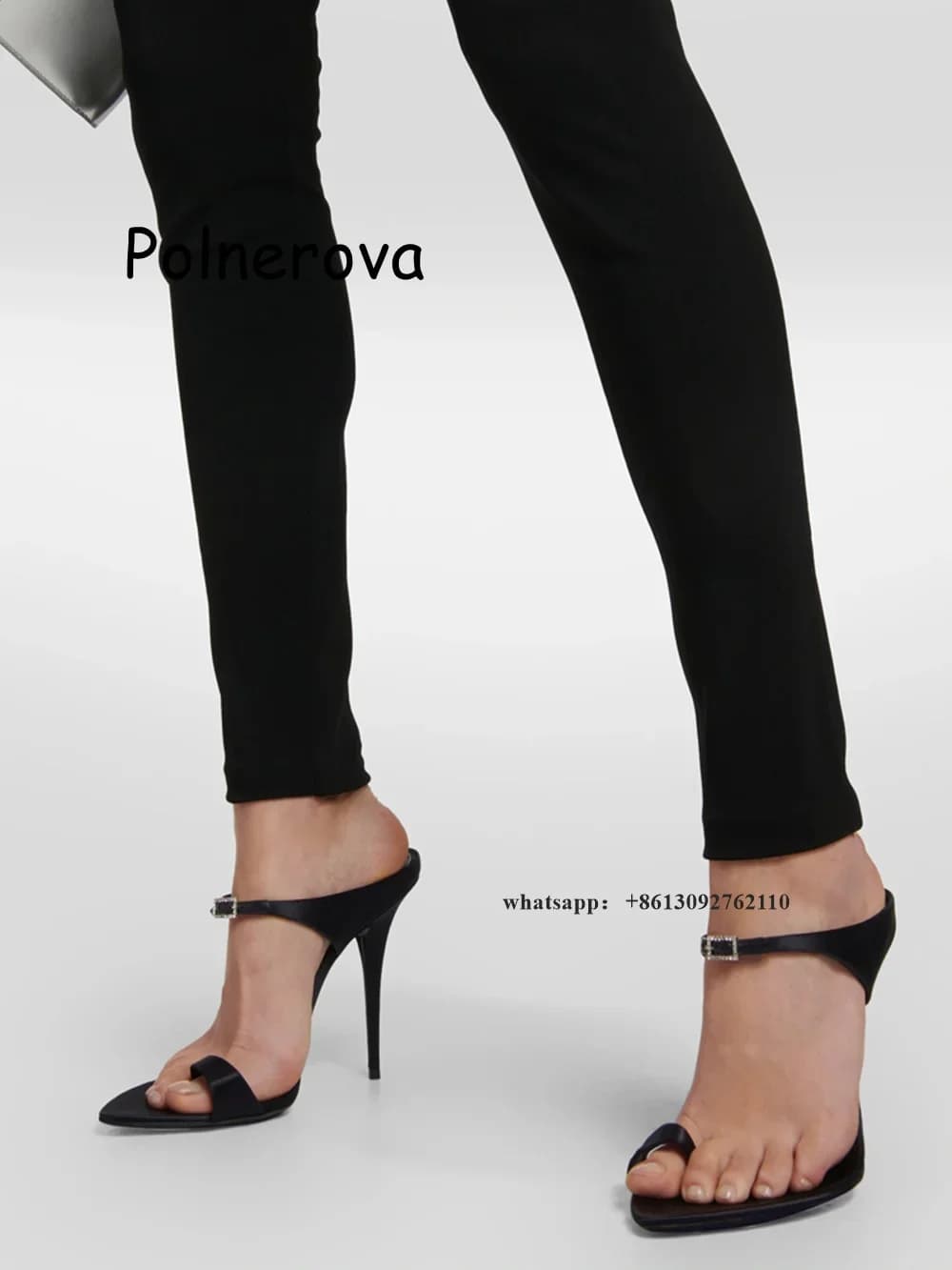 Sandals Open Toe flip flops high heels thin women shoes summer Casual Dress Sexy Slip On Tempering Shoe Satin Style Socialite
