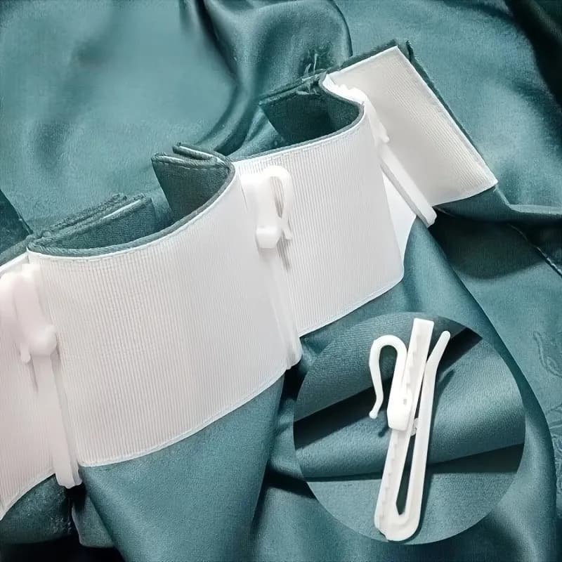 7cm Adjustable Curtain Hooks 44 pcs, Adjustable Height Design, Strong Load Support, for Living Room Curtains