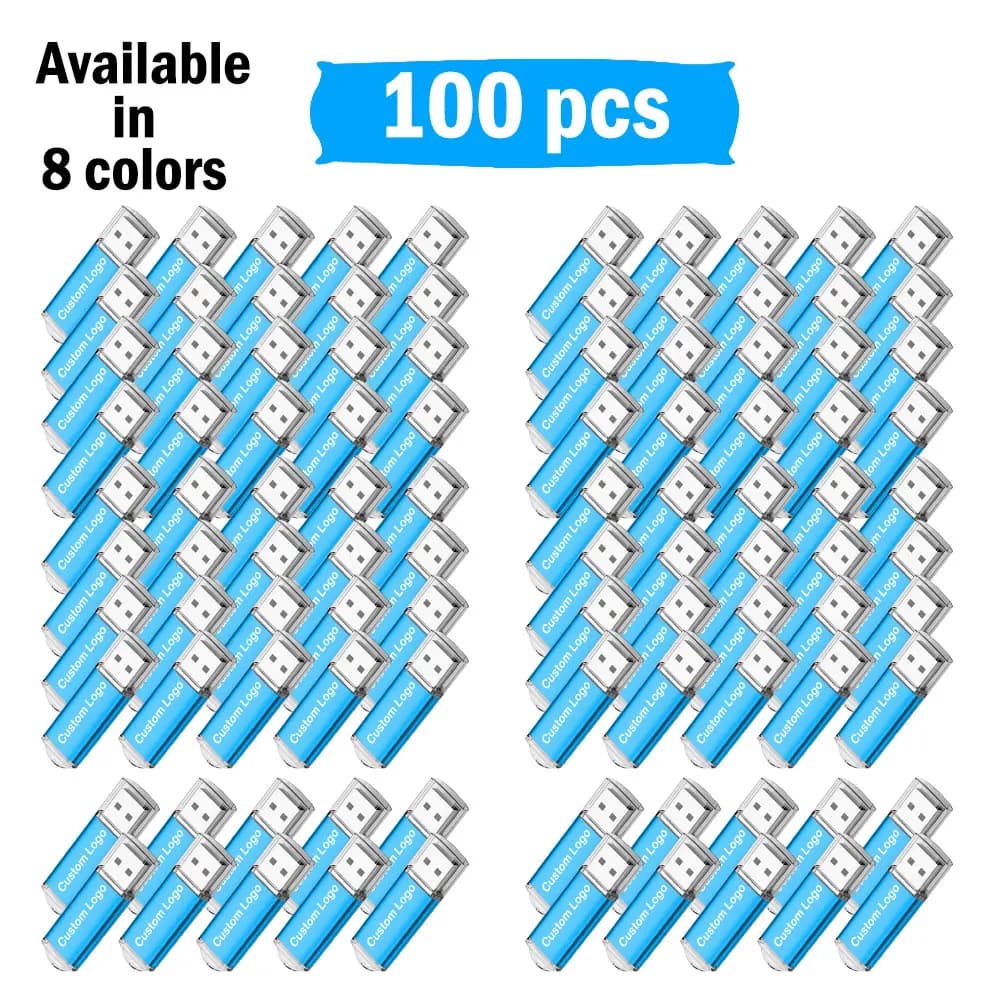 100 pz/lotto Chiavetta USB personalizzabile gratuita 256MB 512MB 1GB 2GB 4GB 8GB 16GB 32GB 64GB Pendrive Memory Stick Regalo