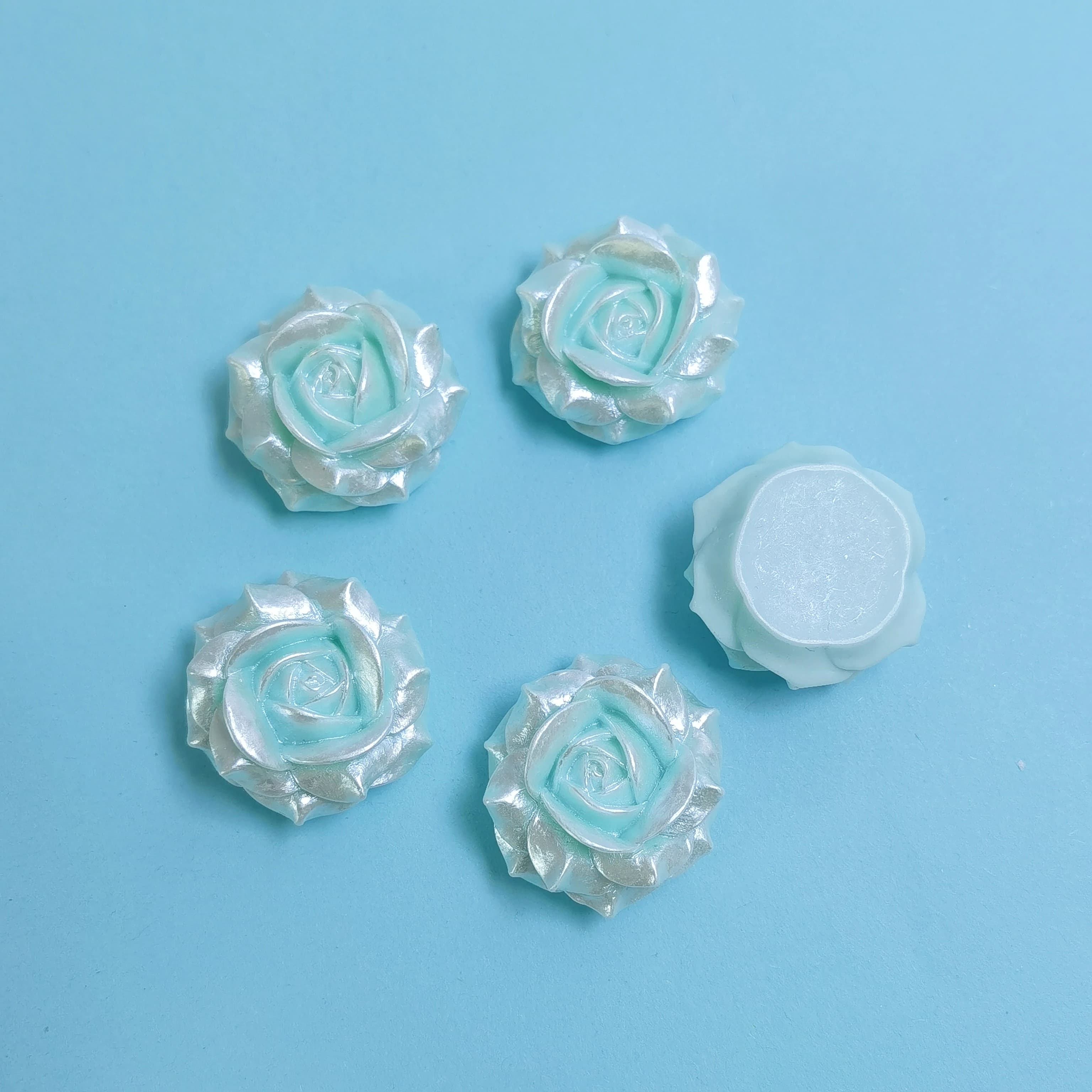 Cabochon in resina serie Kawaii Camellia per forcine, custodie per cellulari, scrapbooking, gioielli fai da te e decorazioni artigianali
