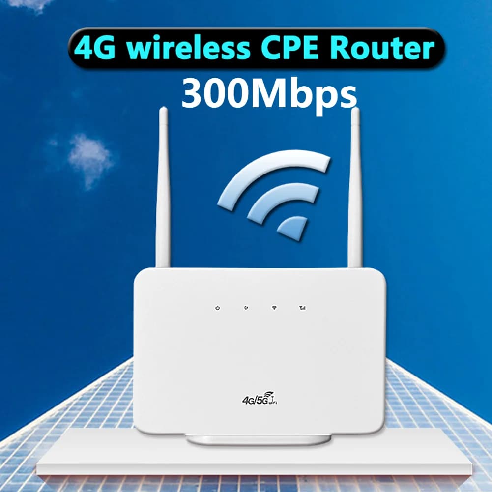EUPlug Router WiFi wireless 4G 300Mbps 4G LTE Router CPE Modem RJ45 LAN WAN Antenna esterna Hotspot wireless con slot per scheda SIM