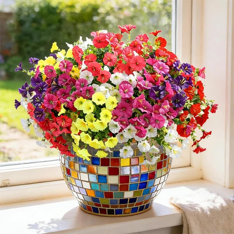 10/20 Pezzi Fiori Artificiali 35cm Eucalipto Finto per Decorazione Casa, Portico, Giardino, Matrimoni, Cesto di Fiori da Esterno