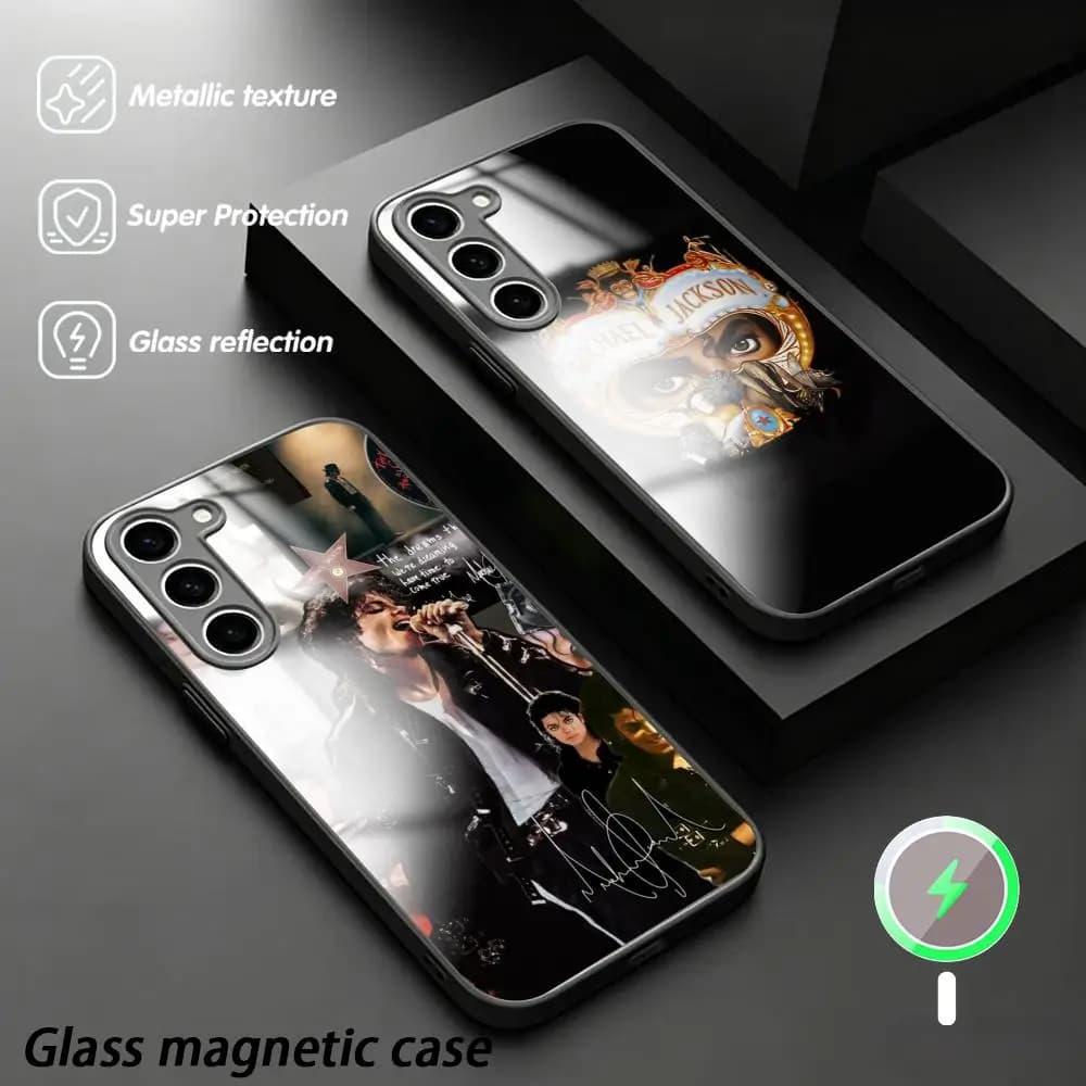 Dance King Michael Jackson pattern Phone Case For Samsung S26 S25 S24 S23 S22 S21 Plus Ultra Fold A Glass Magnetic Case