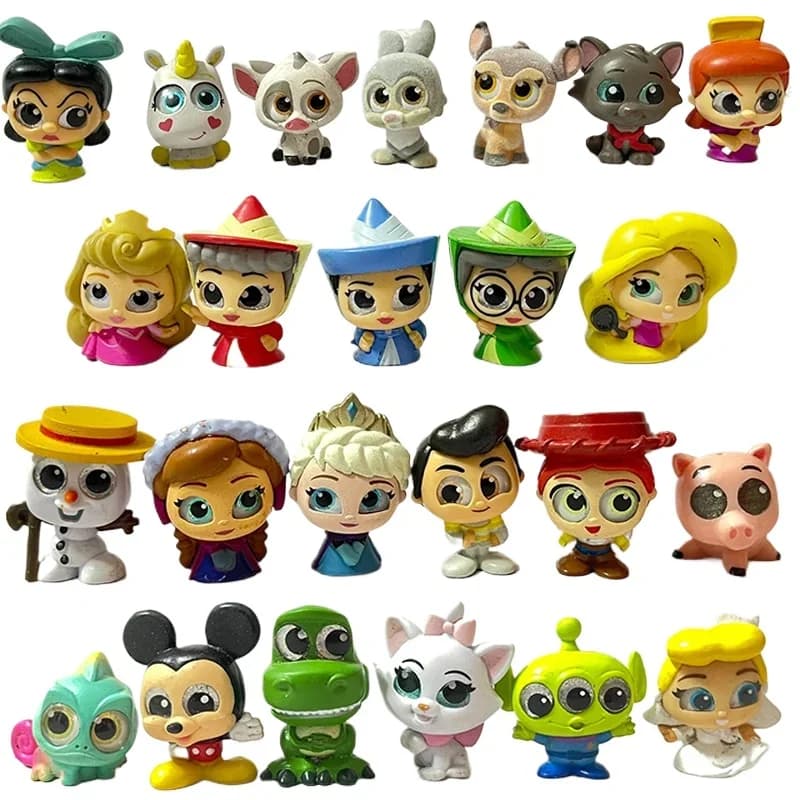 Set da 5 Pezzi: Blind Box Doorables con Occhi di Vetro, Collezionabili Rari, Bambole e Statuette, Action Figure Cartoon, Regali di Compleanno per Bambini