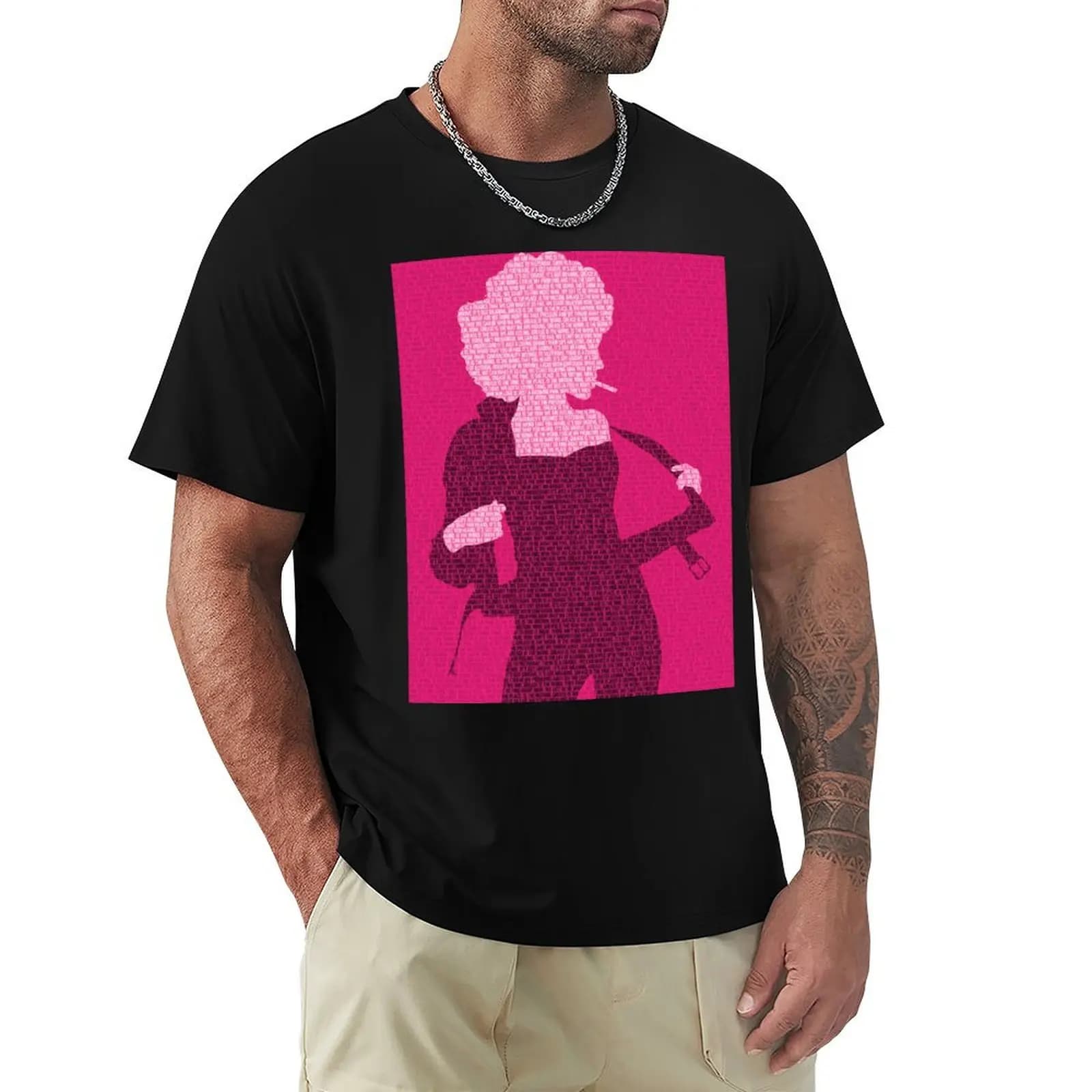 T-shirt Sandy di grandi dimensioni, top casual a maniche corte