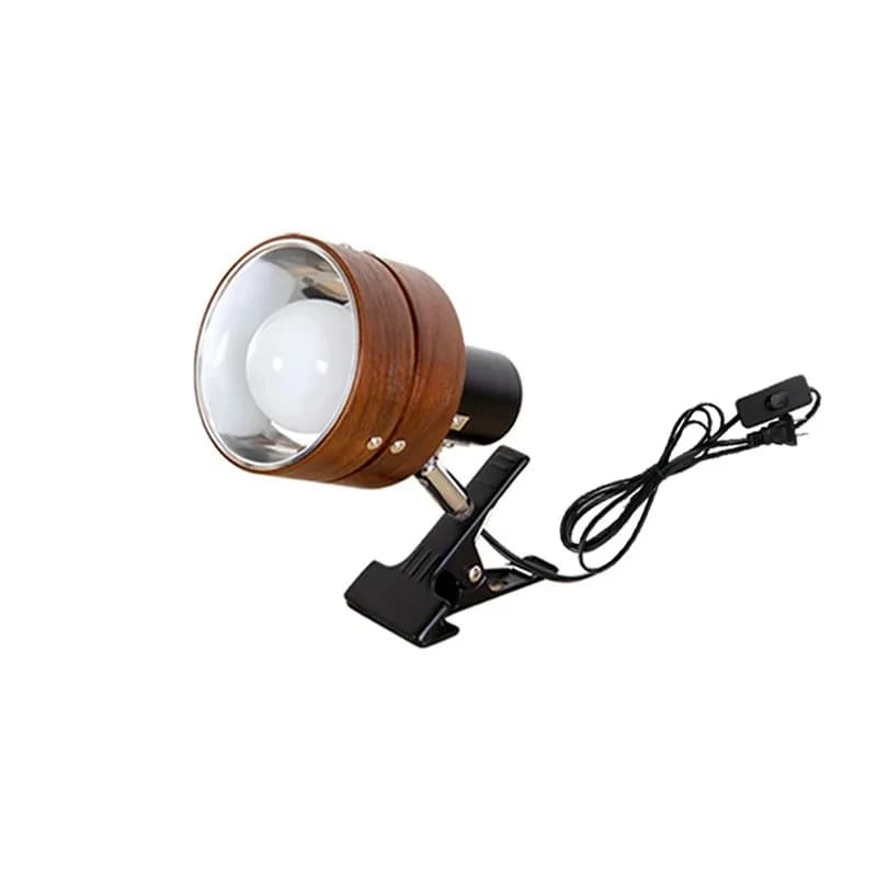 Lampada da scrivania giapponese con clip, lampada da parete in legno massello, luce di riempimento per scrivania e libreria