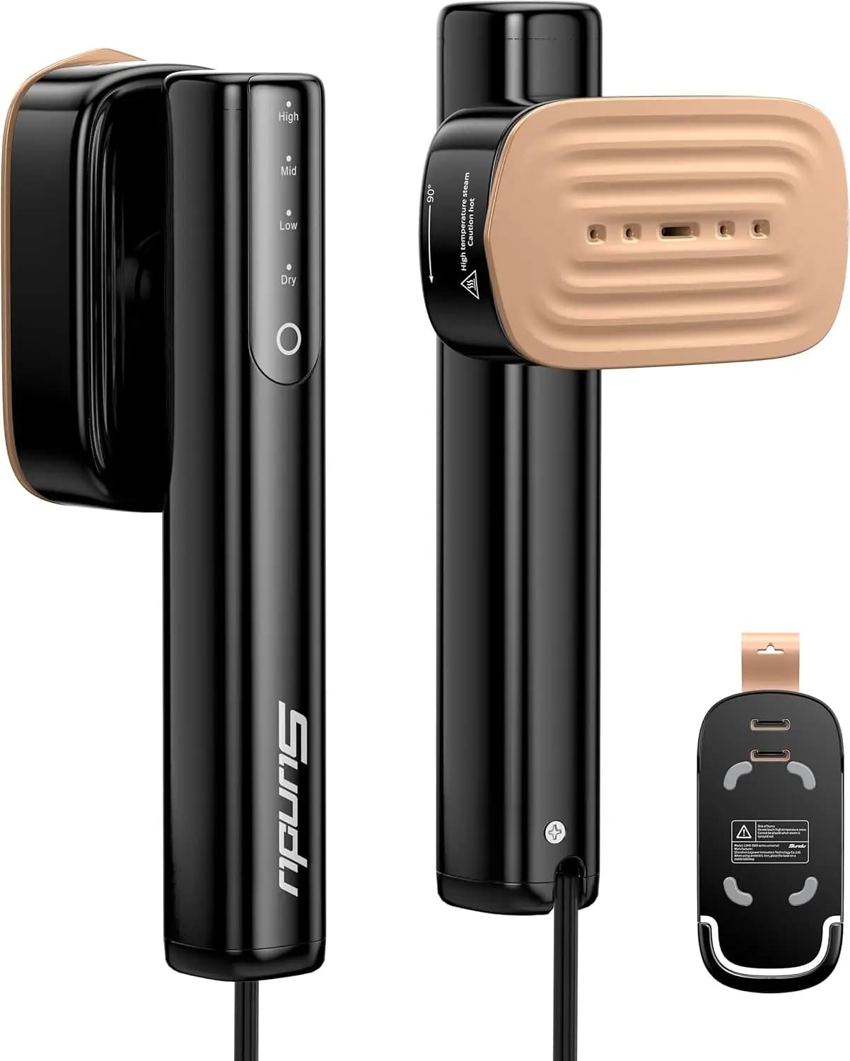 Stiratore a Vapore da Viaggio per Vestiti, Design Portatile, Rimuovi Pieghe, Vapore Potente, 1200W