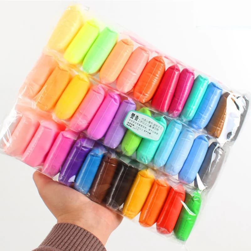 Air Dry Plastiline Modeling Clay Educational Toy 5D for Kids Gift Game Paste 36 Colors Light game paste Slimes Children's polymer