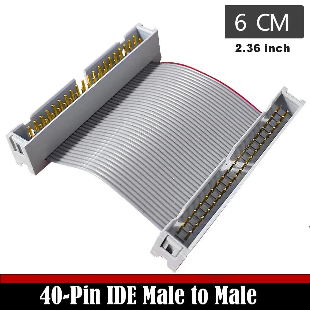 Cavo IDE da 40 pin Cavo piatto convertitore Cavo a nastro da 6 cm 40P Collegare cavo IDE per disco rigido HDD CD DVD Compact Flash Estendi la linea