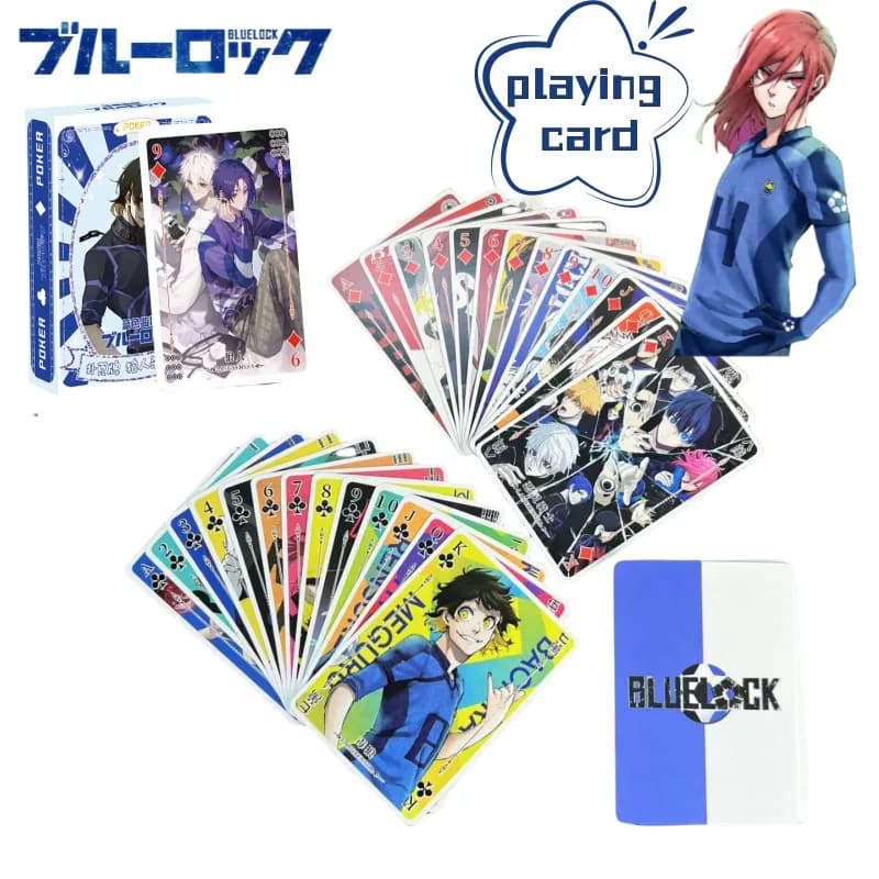 Blue Lock Anime Periferiche Carte da gioco bidimensionali Giochi da tavolo per feste Runi di famiglia Intrattenimento Solitario Commercio all'ingrosso