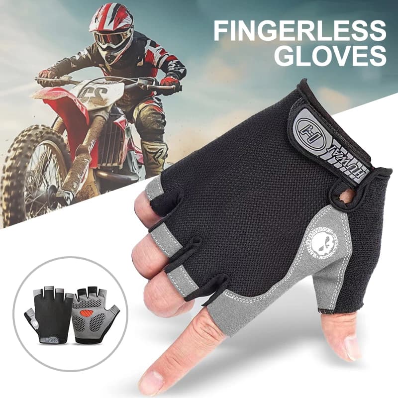 Non-Slip Breathable Fitness Gym Women Men Half-Finger Cycling Fingerless Gloves Harley Davidson Softail Sportster VRSC Touring