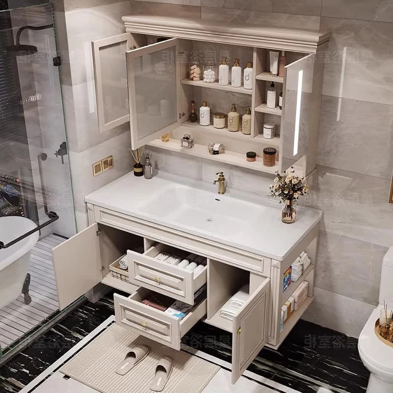 Cassetti Armadio di carta Organizzatore Scaffali portaoggetti Divisori per WC Armadietto da bagno Gabinete di lusso Mobili alla moda
