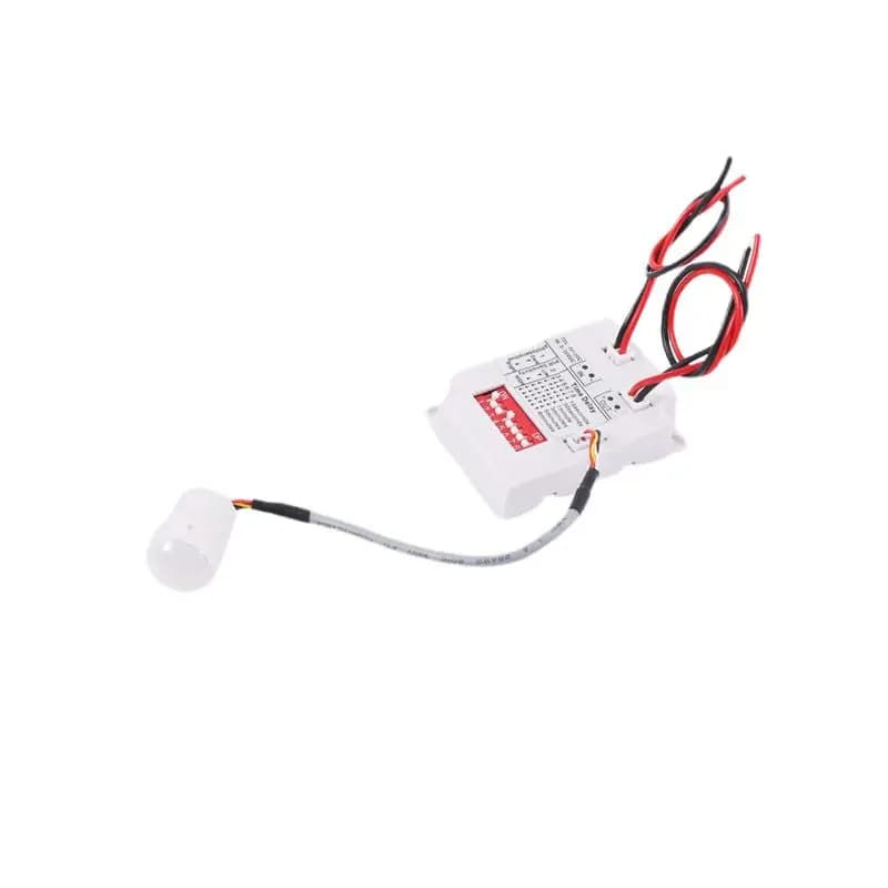 Interruttore con Sensore di Movimento PIR AB11-3X 12V 24V, Interruttore a Infrarossi con Induzione Umana e Ritardo Temporizzato, Timer per Luci LED da Corridoio
