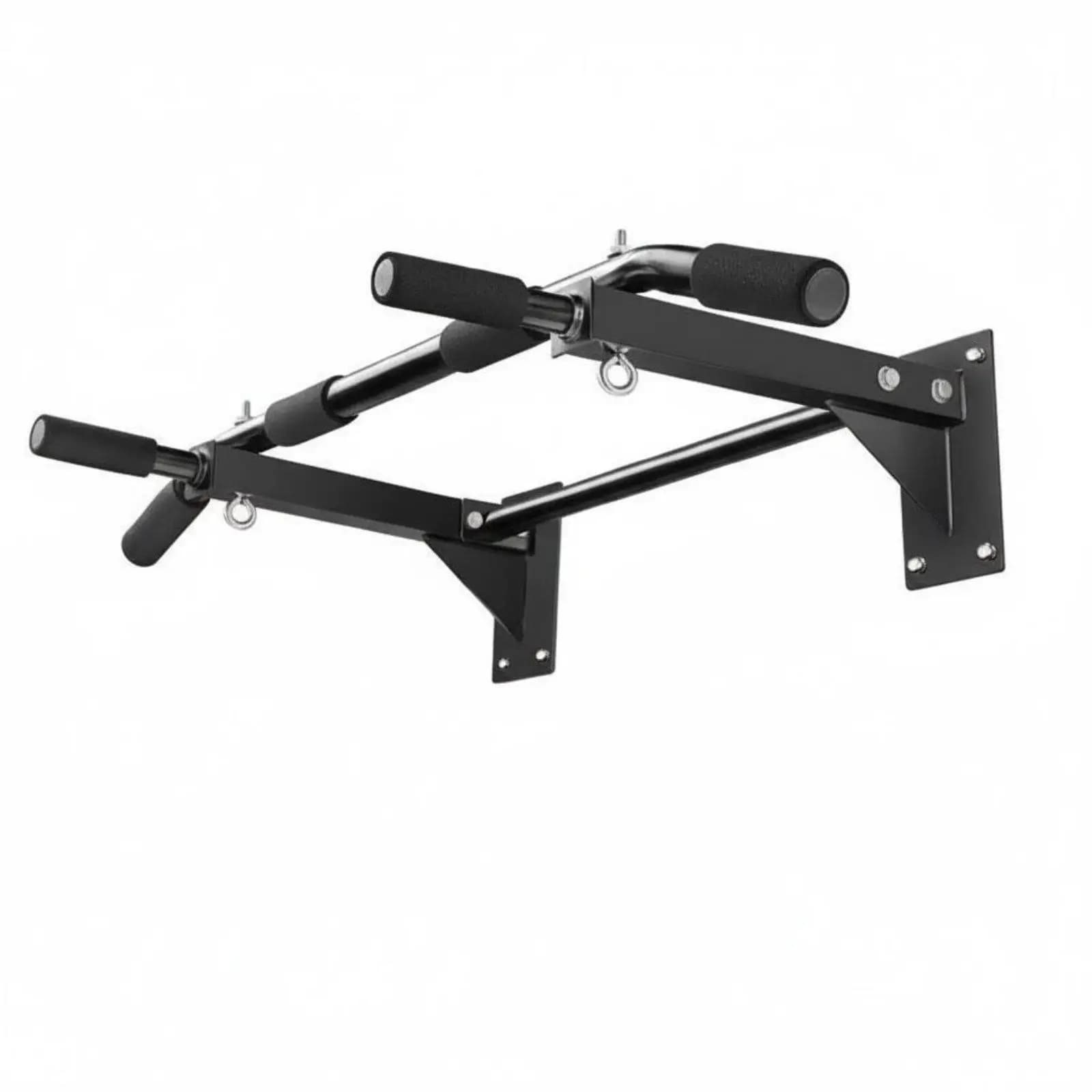 Carbon Steel Wall Mount Pull Up Bar Adjustable Grip Exercise Bar for Home Gym Bodybuilding and Strength Workouts