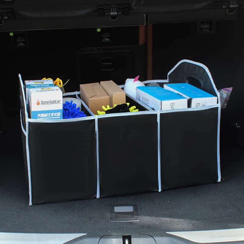 Organizer pieghevole per bagagliaio auto, accessori per la conservazione, grande scomparto antiscivolo, organizer per attrezzi, borsa portaoggetti per auto